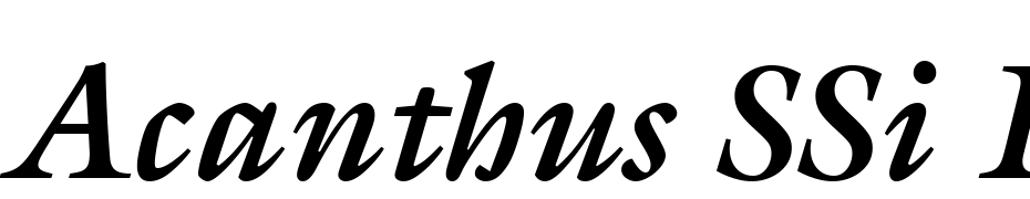 Acanthus SSi Bold Italic Font Download Free